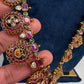 Bottu Mala Long peacock Floral Kemp Necklace - 