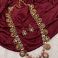Bottu Mala Long peacock Floral Kemp Necklace - 
