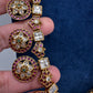 CZ Bottu Mala Long  Floral Kemp Necklace - 