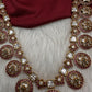 CZ Bottu Mala Long  Floral Kemp Necklace - 