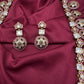 CZ Bottu Mala Long  Floral Kemp Necklace - 