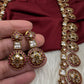 CZ Bottu Mala Long  Floral Kemp Necklace - 