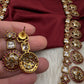 CZ Bottu Mala Long  Floral Kemp Necklace - 