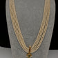 Kemp Pendent CZ Pearls Beads Mala Necklace - Pearl