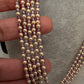 Kemp Pendent CZ Pearls Beads Mala Necklace - Purple