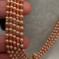 Kemp Pendent CZ Pearls Beads Mala Necklace - Rust