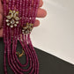 Side Pendent Multi Layer Beads Mala Necklace - Pink