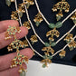 Sath Lada Pearls and Emerald Beads Long Necklace - 