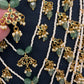 Sath Lada Pearls and Emerald Beads Long Necklace - 