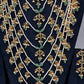 Sath Lada Pearls and Emerald Beads Long Necklace - 
