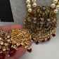 Ram Parivar Antique Swaroski Pearls Beads Mala Necklace - Red