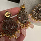 Victorian Elephant CZ Swaroski Pearls Beads Mala Necklace - Pink