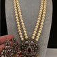 Victorian Elephant CZ Swaroski Pearls Beads Mala Necklace - Red