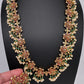 Kempu Lotus Color Long Necklace - Green