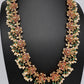 Kempu Lotus Color Long Necklace - Green
