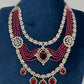 AD Multi Layer Beads Fussion Necklace - Red