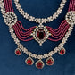 AD Multi Layer Beads Fussion Necklace - Red