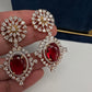 AD Multi Layer Beads Fussion Necklace - Red