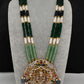 Lord Venkateswara Pendent Green Multi Beads Necklace - 