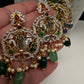 Lord Venkateswara Pendent Green Multi Beads Necklace - 