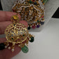 Lord Venkateswara Pendent Green Multi Beads Necklace - 