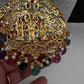 Lord Venkateswara Pendent Green Multi Beads Necklace - 