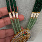Lord Venkateswara Pendent Green Multi Beads Necklace - 