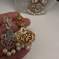 CZ Beads Long Color Stone Birdie Necklace - MintGreen
