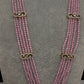 CZ Beads Long Color Stone Birdie Necklace - Pink