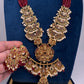 Chandbali Red Beads Long Necklace - 