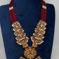 Chandbali Red Beads Long Necklace - 