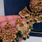 Chandbali Red Beads Long Necklace - 
