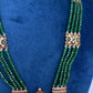 Kemp Beads Long Rani Haar Color Stone Necklace - Green
