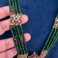 Kemp Beads Long Rani Haar Color Stone Necklace - Green