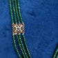 Kemp Beads Long Rani Haar Color Stone Necklace - Green
