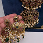 Kemp Beads Long Rani Haar Color Stone Necklace - Green