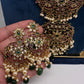 Kemp Beads Long Rani Haar Color Stone Necklace - Green