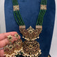 Kemp Beads Long Rani Haar Color Stone Necklace - Green