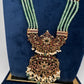 Kemp Beads Long Rani Haar Color Stone Necklace - MintGreen