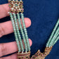 Kemp Beads Long Rani Haar Color Stone Necklace - MintGreen