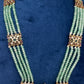 Kemp Beads Long Rani Haar Color Stone Necklace - MintGreen