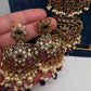 Kemp Beads Long Rani Haar Color Stone Necklace - Purple