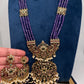 Kemp Beads Long Rani Haar Color Stone Necklace - Purple