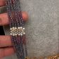 Lavender Purple CZ Beads Dual Tone Necklace - 