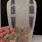Lavender Purple CZ Beads Dual Tone Necklace - 