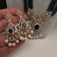 CZ Beads Long Color Stone Necklace - Blue