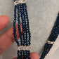 CZ Beads Long Color Stone Necklace - Blue