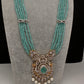 CZ Beads Long Color Stone Necklace - MintGreen
