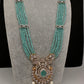 CZ Beads Long Color Stone Necklace - MintGreen