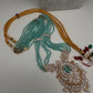 CZ Beads Long Color Stone Necklace - MintGreen